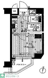 プレール・ドゥーク津田沼 1Kの間取図画像