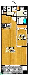 Merveille飯山満 1LDKの間取図画像