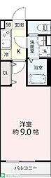船橋市飯山満町3丁目アパート 1Kの間取図画像