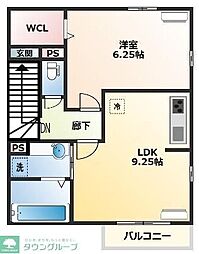 グランパレス 1LDKの間取図画像