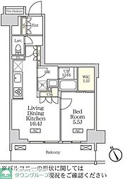リーフシティ市川ザ・レジデンス 1LDKの間取図画像