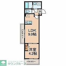 カサグランデ7 1LDKの間取図画像