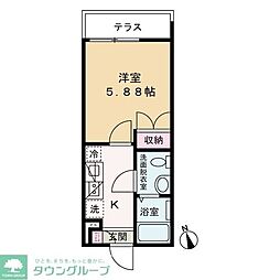 ザ・レジデンス北習志野 1Kの間取図画像