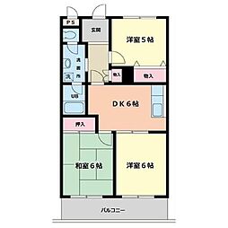 第五メゾン相葉コーポ 3DKの間取図画像