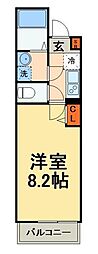 GRADUS大久保 1Kの間取図画像