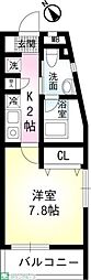 ミリアビタ 1Kの間取図画像