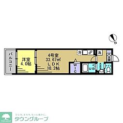 リラフォート津田沼 1階1LDKの間取り