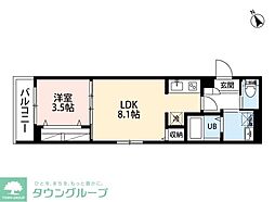 robot home 津田沼(ロボットホームツダヌマ) 2階1LDKの間取り