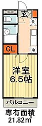 クリエイティブ12 3階1Kの間取り