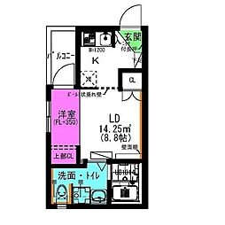Ｇｒａｎ’Ｇａｔｅ（グランゲート） 3階ワンルームの間取り