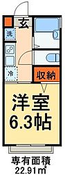 ソフィア本郷参番館 1階1Kの間取り