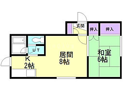 フジハウス 1LDKの間取図画像