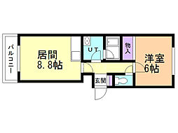 間取図画像 1LDK