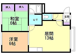 間取図画像 2LDK