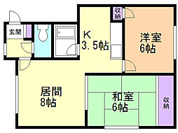 間取図画像 2LDK