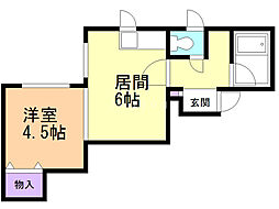 プラザイン・MK 1DKの間取図画像