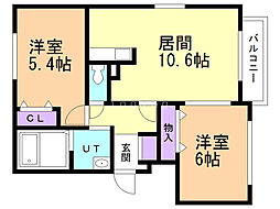 間取図画像 2LDK
