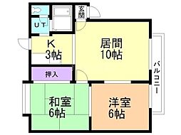 間取図画像 2LDK