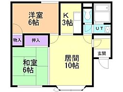 間取図画像 2LDK