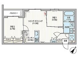 間取図画像 2LDK