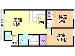 間取図画像 2LDK