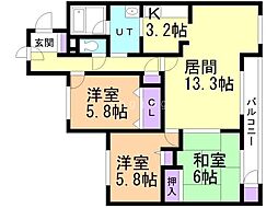 間取図画像 3LDK