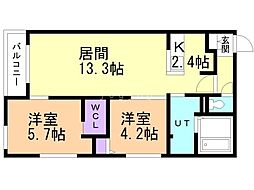 間取図画像 2LDK