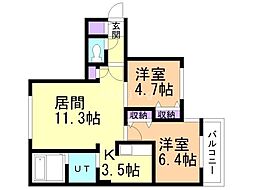 間取図画像 2LDK