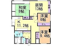 間取図画像 3LDK