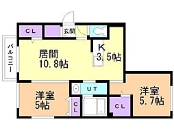 間取図画像 2LDK
