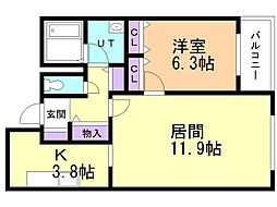 間取図画像 1LDK