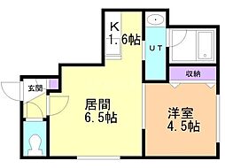 レユシール 1LDKの間取図画像