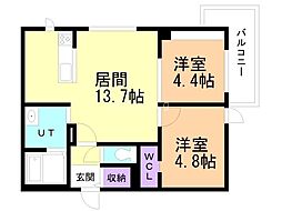 間取図画像 2LDK