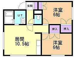 間取図画像 2LDK