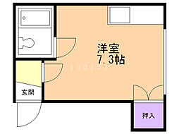コーポライフ24軒N棟 ワンルームの間取図画像