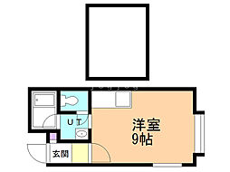 マイハウス前田2 ワンルームの間取図画像