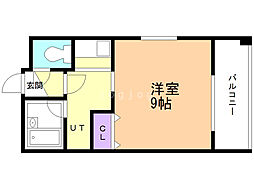 fメゾンテイネ 1Kの間取図画像