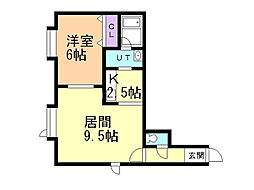 Forest1・2 1LDKの間取図画像