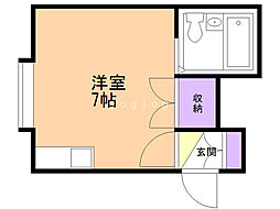 アークヒルズ ワンルームの間取図画像