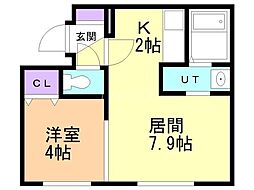 BONZO 1LDKの間取図画像
