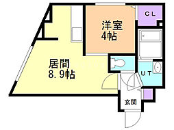 オレンジレジデンスウエスト 1LDKの間取図画像