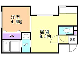 イデアル 1LDKの間取図画像
