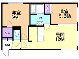 パスアパス24 2LDKの間取図画像