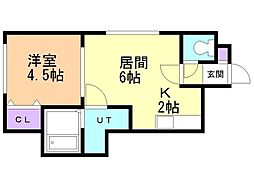 ファミーユB.P 1LDKの間取図画像