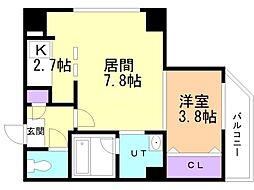 BlancCasita 1LDKの間取図画像
