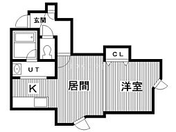 プリマベラ 1LDKの間取図画像
