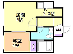 SecondAvenueA 1LDKの間取図画像