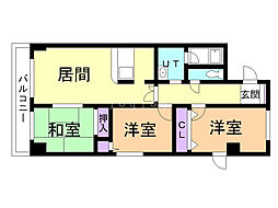 沢田ハイツ 3LDKの間取図画像