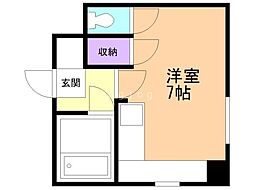 サンハイム ワンルームの間取図画像