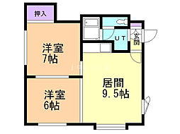 WESTOPIA 1LDKの間取図画像